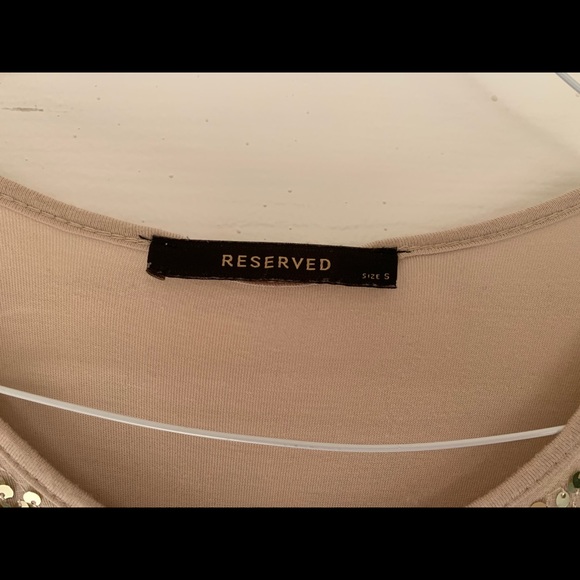 Sequin top Reserved size S like new - Picture 2 of 3